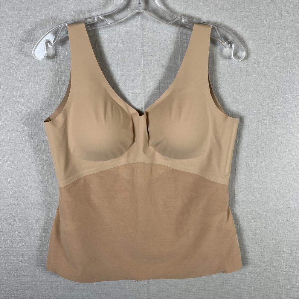 Honeylove LiftWear Tank Top Cami Womens Plus Size 1X Shapewear Beige Tan